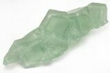 Green Cubic Fluorite Crystals with Phantoms - China #216294-1